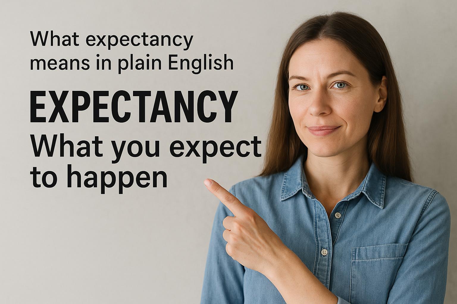 What expectancy means in plain English